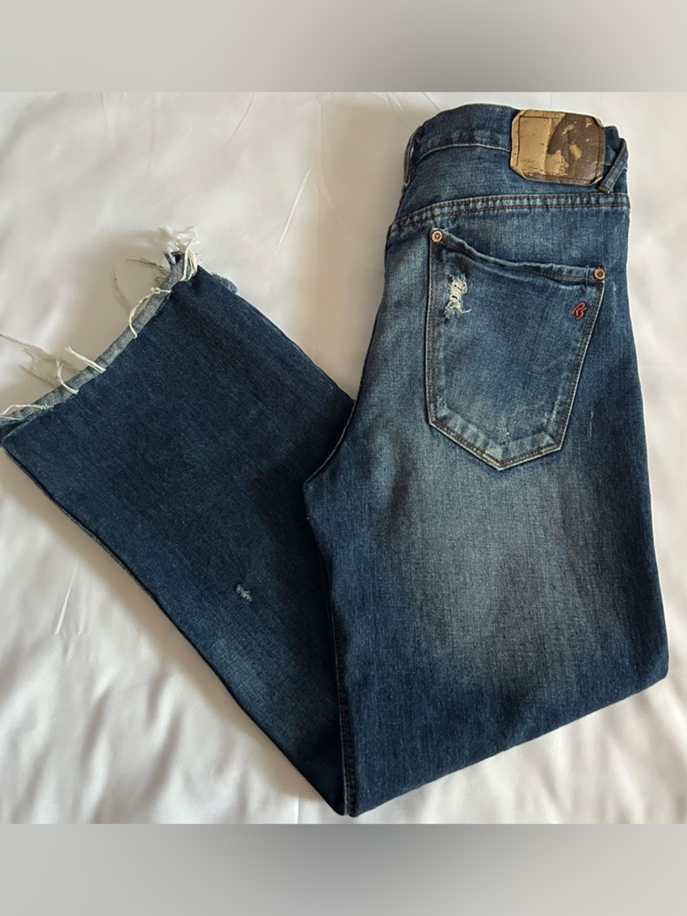 Red Snap Y2K Vintage Distressed Jeans Size 20
